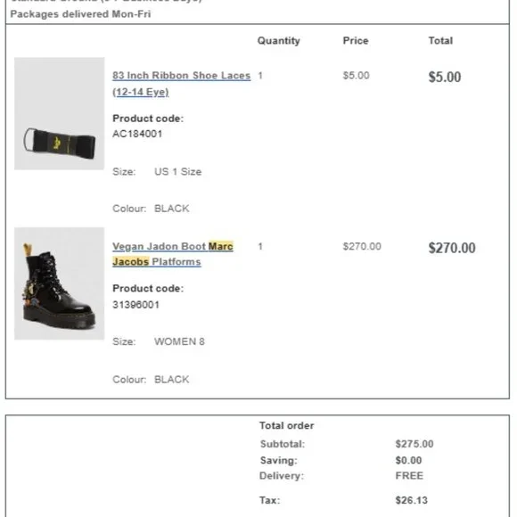 Dr. Martens x Marc Jacobs Jadon Size 8 RARE [DISCONTINUED] - Picture 10 of 10